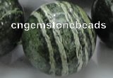 CSJ12 15.5 inches 30mm round green silver line jasper beads wholesale