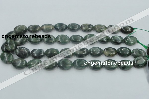 CSJ206 15.5 inches 15*20mm oval serpentine jade gemstone beads