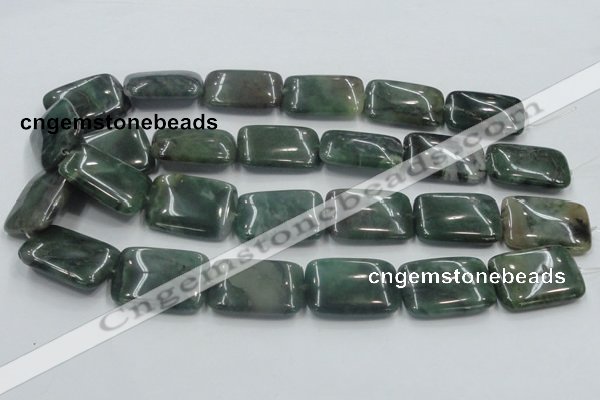 CSJ208 15.5 inches 22*30mm rectangle serpentine jade gemstone beads