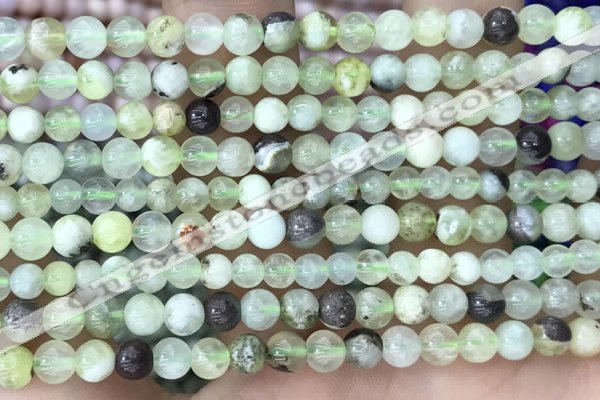 CSJ300 15.5 inches 4mm round serpentine new jade beads wholesale