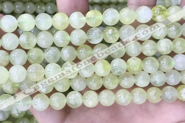 CSJ312 15.5 inches 7mm round serpentine new jade beads