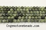 CSJ508 15.5 inches 8mm round green silver line jasper beads wholesale