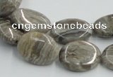 CSL05 15.5 inches 15*20mm oval silver leaf jasper beads wholesale