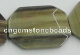 CSL08 15.5 inches 30*40mm octagonal silver leaf jasper beads wholesale