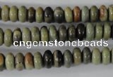 CSL108 15.5 inches 4*8mm rondelle silver leaf jasper beads wholesale