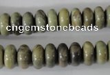 CSL109 15.5 inches 6*12mm rondelle silver leaf jasper beads wholesale