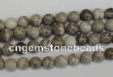 CSL11 15.5 inches 6mm round silver leaf jasper beads wholesale