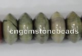 CSL110 15.5 inches 10*20mm rondelle silver leaf jasper beads wholesale