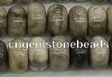 CSL127 15.5 inches 5*8mm rondelle sliver leaf jasper beads