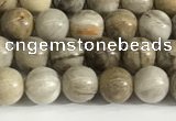 CSL150 15.5 inches 4mm round 

sliver leaf jasper beads wholesale