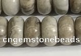 CSL164 15.5 inches 6*10mm 

rondelle sliver leaf jasper beads wholesale