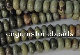 CSL18 15.5 inches 5*8mm rondelle silver leaf jasper beads wholesale