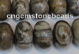 CSL20 15.5 inches 13*20mm rondelle silver leaf jasper beads wholesale