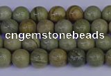 CSL200 15.5 inches 4mm round silver leaf jasper beads wholesale