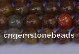 CSL222 15.5 inches 8mm round gold leaf jasper beads wholesale