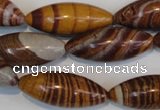 CSL80 15.5 inches 12*30mm rice silver leaf jasper beads wholesale