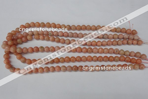 CSM03 15.5 inches 8mm round salmon stone beads wholesale