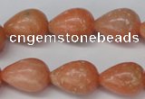 CSM14 15.5 inches 13*18mm teardrop salmon stone beads wholesale