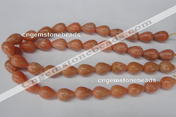 CSM14 15.5 inches 13*18mm teardrop salmon stone beads wholesale