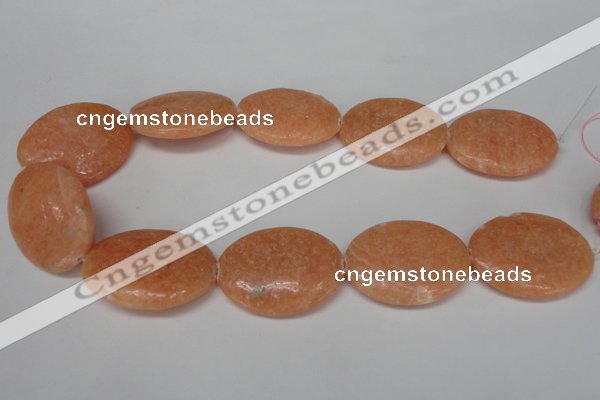 CSM40 15.5 inches 30*40mm oval salmon stone beads wholesale