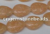 CSM45 15.5 inches 13*18mm flat teardrop salmon stone beads wholesale