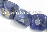 CSO05 15.5 inches A grade 8mm faceted square sodalite beads