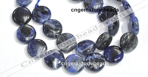 CSO09 15.5 inches A grade 8mm coin sodalite beads wholesale