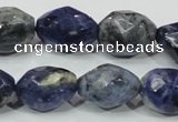 CSO102 15.5 inches 15*20mm faceted nugget sodalite gemstone beads