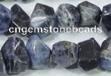 CSO103 15.5 inches 13*18mm faceted nugget sodalite gemstone beads