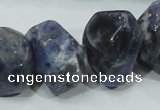 CSO104 15.5 inches 18*25mm faceted nugget sodalite gemstone beads