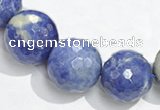 CSO18 8mm faceted round AB grade sodalite beads wholesale