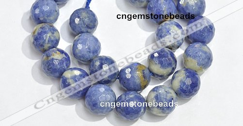 CSO19 10mm faceted round AB grade sodalite beads wholesale