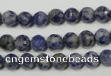 CSO302 15.5 inches 8mm faceted round Brazilian sodalite beads