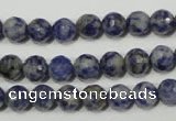 CSO302 15.5 inches 8mm faceted round Brazilian sodalite beads