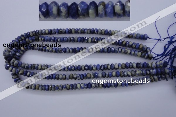 CSO32 15.5 inches 4*8mm faceted rondelle sodalite gemstone beads