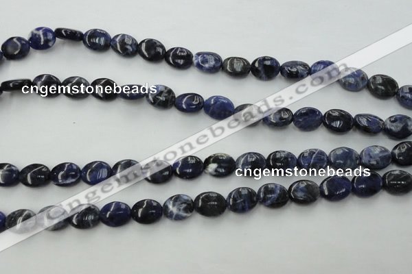 CSO370 15.5 inches 8*10mm oval natural sodalite gemstone beads