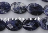 CSO390 15.5 inches 15*20mm faceted oval natural sodalite beads