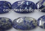 CSO391 15.5 inches 16*28mm faceted oval natural sodalite beads