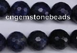 CSO415 15.5 inches 14mm faceted round dyed sodalite gemstone beads