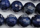 CSO417 15.5 inches 18mm faceted round dyed sodalite gemstone beads