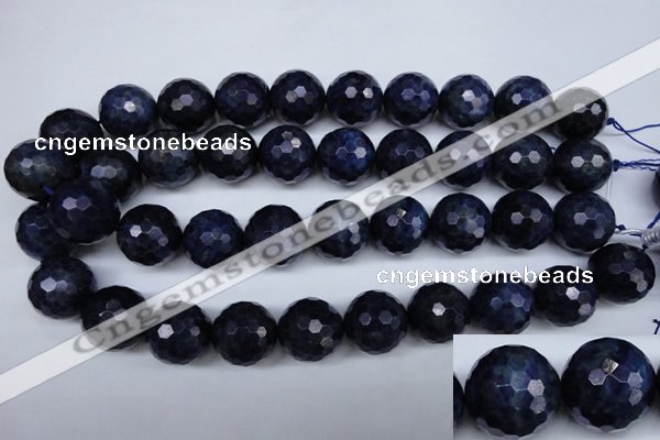 CSO418 15.5 inches 20mm faceted round dyed sodalite gemstone beads