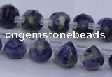 CSO450 Top drilled 7*7mm faceted teardrop sodalite gemstone beads