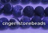 CSO455 15.5 inches 8mm round matte sodalite gemstone beads