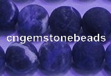 CSO458 15.5 inches 14mm round matte sodalite gemstone beads