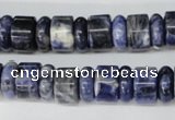 CSO50 15.5 inches 4*12mm & 8*12mm rondelle sodalite gemstone beads