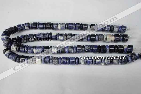 CSO50 15.5 inches 4*12mm & 8*12mm rondelle sodalite gemstone beads