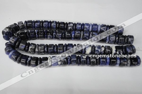 CSO51 15.5 inches 5*16mm & 9*16mm rondelle sodalite gemstone beads