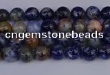 CSO510 15.5 inches 4mm round orange sodalite beads wholesale