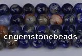 CSO511 15.5 inches 6mm round orange sodalite beads wholesale