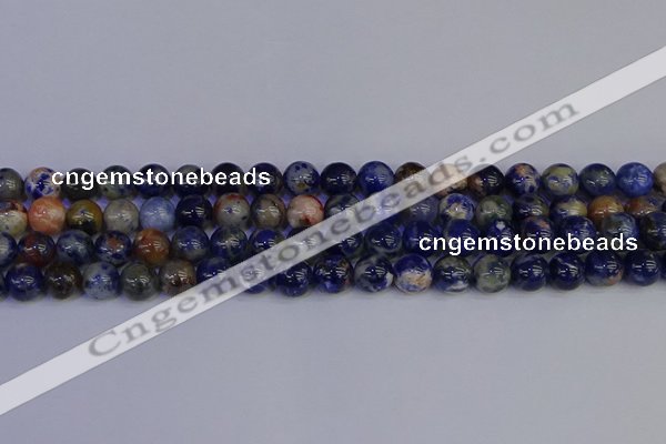 CSO513 15.5 inches 10mm round orange sodalite beads wholesale